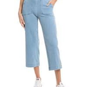 NIC+ZOE all day wide leg crop jeans size 14 indigo pull on New casual chic